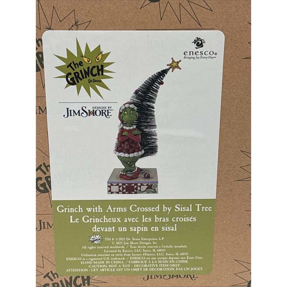 Jim Shore GRINCH WITH ARMS CROSSED FIGURINE 6017065 NEW